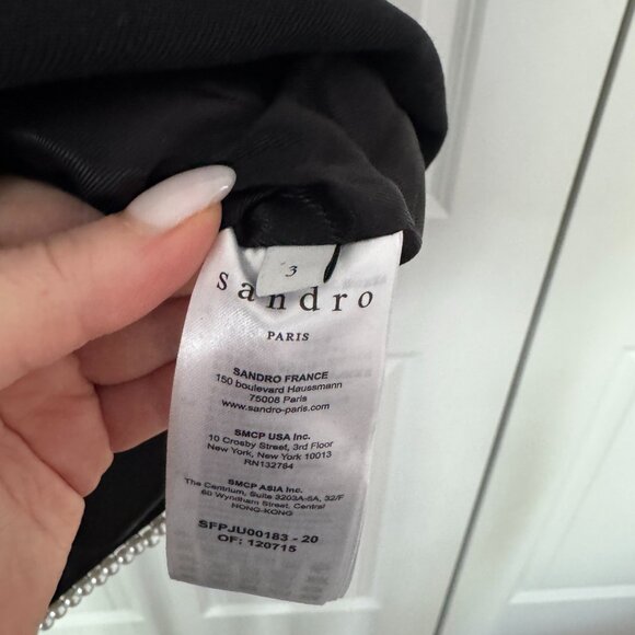 Sandro Pearl-Trimmed Mini Skirt - Picture 3 of 4